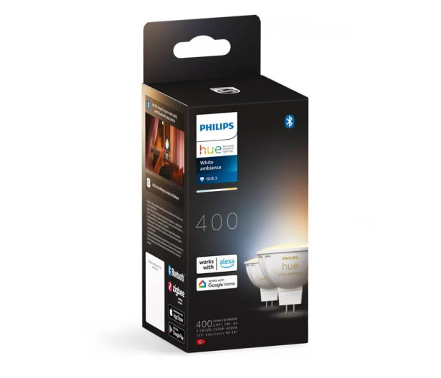 Philips Hue White ambiance Żarówka MR16 GU5.3 400 lm 2 szt. 8719514491588 - 1271552 - zdjęcie 3